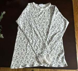 Vintage Duofold Thermal Long Sleeve Shirt Ditsy Floral Print